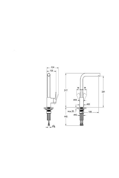 Artema Flow Square Sink Faucet - A43396
