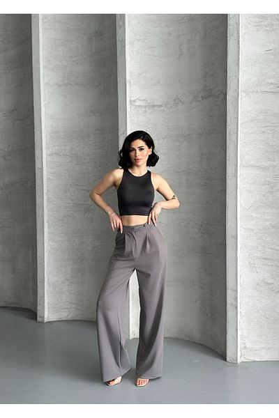 RPT MODA Korean Model Palazzo Double Button High Waist Pants