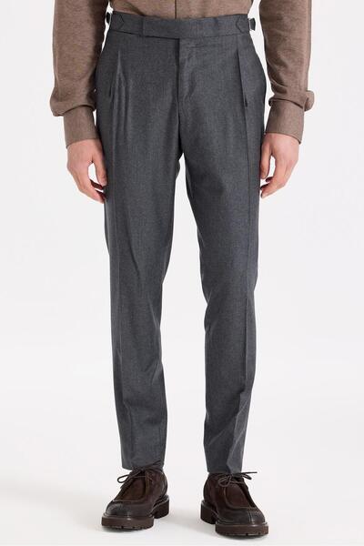 Tombolini Antrasit Gri Yün Pantolon
