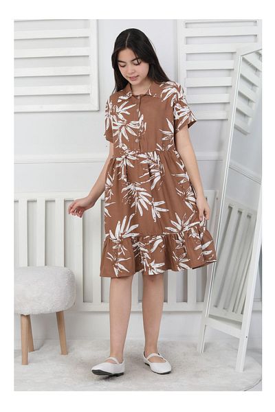 My Kids Wear Рокля с шарки за момиче с копчета