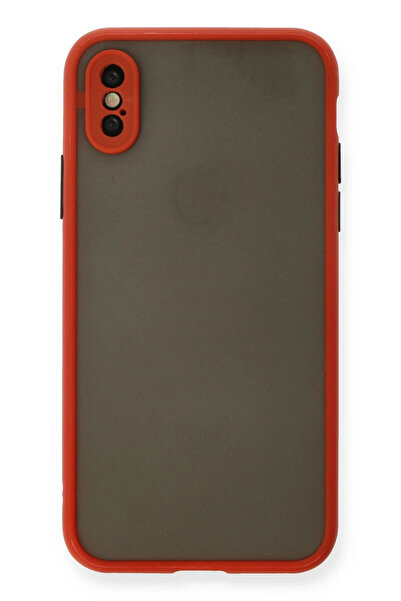 NewFace حافظة آيفون X من السيليكون مونتريال - أحمر 1492616709