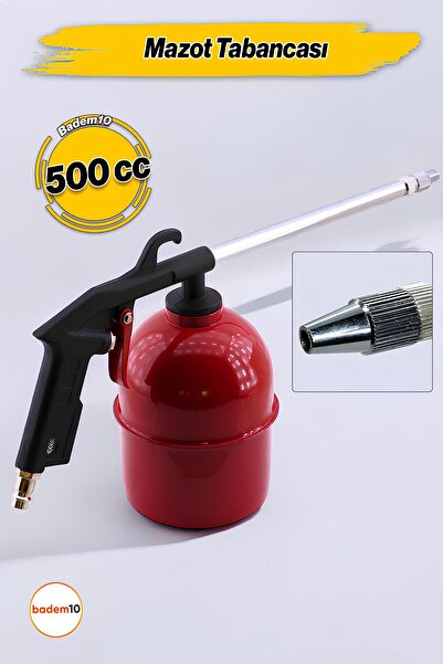 Badem10 Havalı Mazot Püskürtme Tabancası 500 cc Metal Gövdeli 500 ml Mazot Pü...