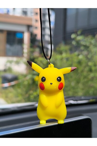 Esey Dizayn Pikachu Pokemon Araba Dikiz Ayna Süsü - Vantuzlu Cam Süsü