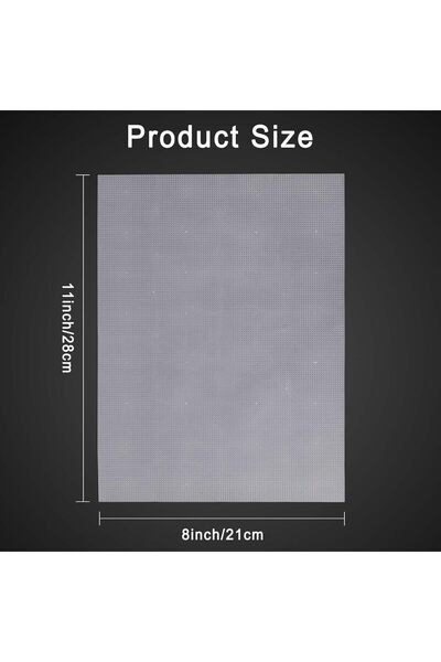 EleganTShoP Plastik Kanvas Tabaka Ince Göz Şeffaf