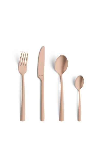 Amefa 16-piece cutlery set, Amefa, Manille PVD Copper, stainless steel, copper