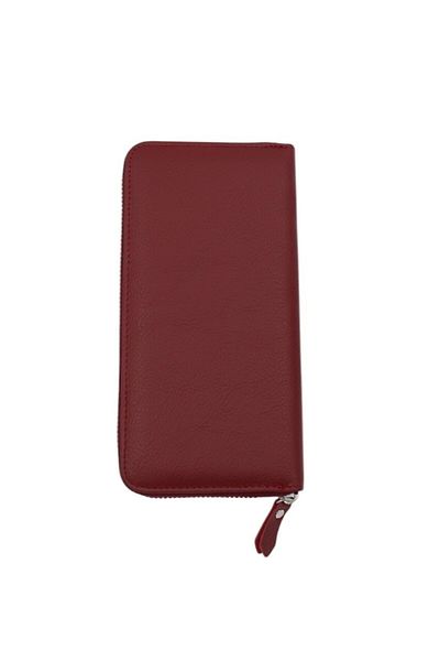 OEM Women's genuine leather wallet, HASSION, B02, date red