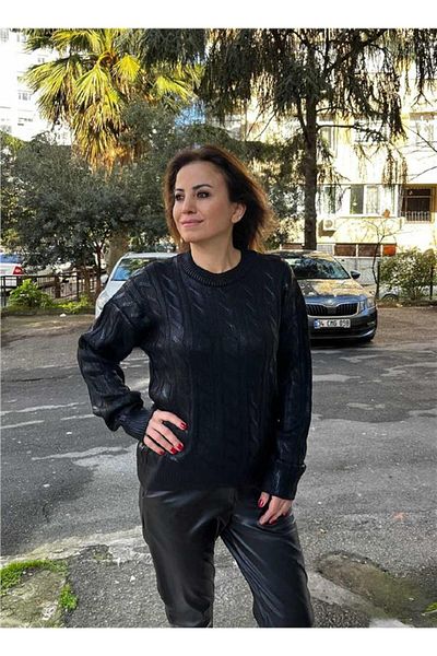 Chamur National Black Lacquered Sweater Sweater