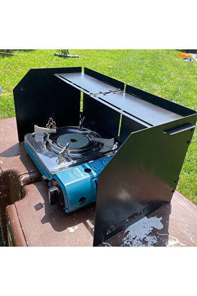 Kamp Ayısı Kamp Ayısı® WindShield™ Mat Siyah Katlanır 1mm Mentelşeli Metal Rü...