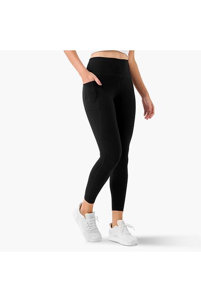 Adot Panelled Leggings with Pockets and Elasticated Waistband