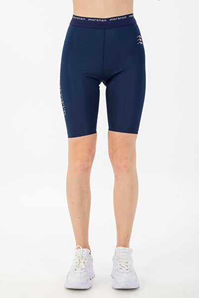 MARATON شورت نسائي باللون الكحلي من Biker
