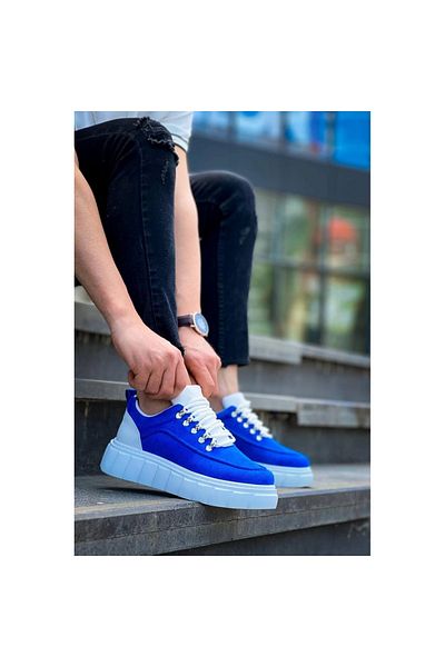 KAZAX Kb-x10 Kuback Sax Suede Pantofi sport casual cu talpă înaltă albă