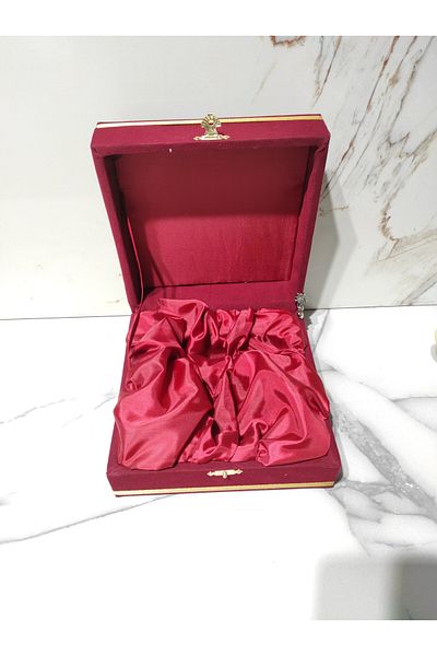 DM PORSELEN Velvet Box for One Person Cup Team Burgundy