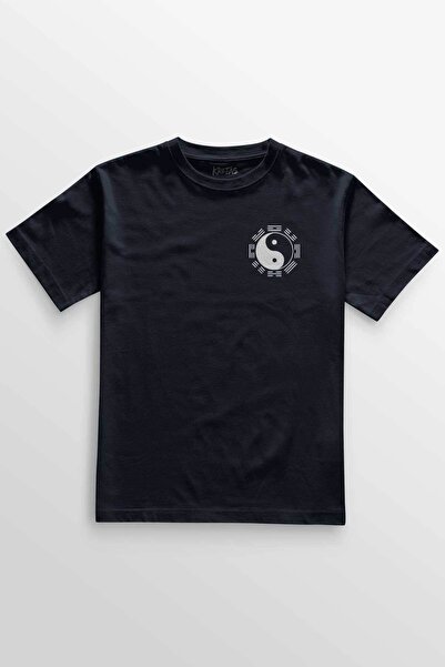 Kretas Mornarsko plava majica crno-bela Ying Yang Pokemon Minimal Štampano Un...