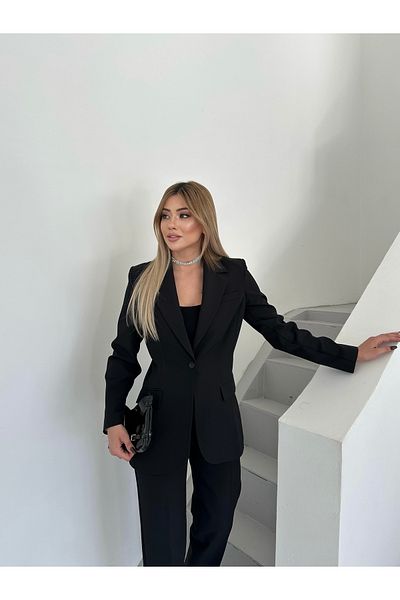 VUNTAL Women's Blazer Classic Double Suit