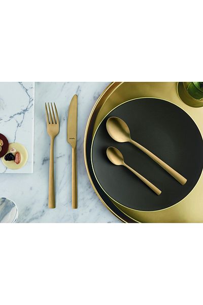 Amefa Cutlery Set, 16 Pieces, , Manille Vintage Gold, Stainless Steel, Gold