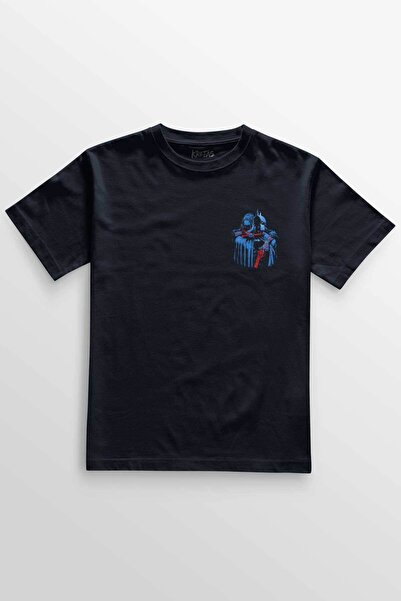 Kretas Μπλουζάκι Unisex σε μπλε ναυτικό χρώμα Batman Joker Kara Şovalye Dark ...
