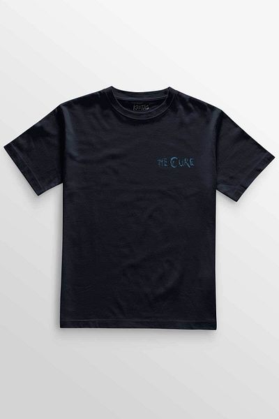 Kretas Μπλουζάκι Unisex Navy Blue The Cure Robert Smith Vintage κοντομάνικο μπλουζάκι με μίνιμαλ μπροστινό εμπριμέ