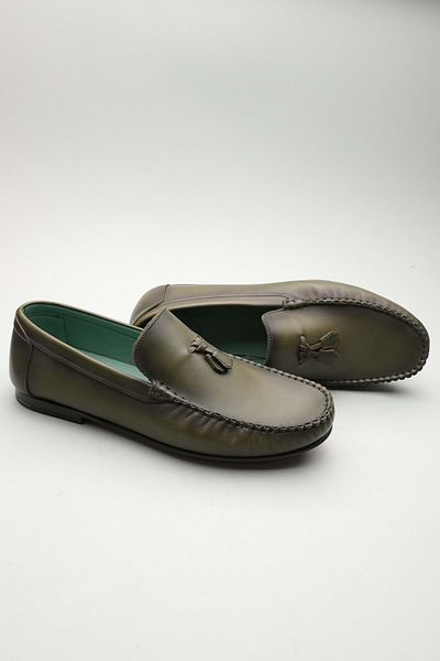 Gondol Men's Genuine Leather Classic Loafer Khaki 42 Ttx.601108