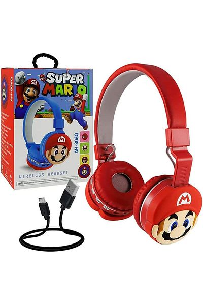 Generic Bluetooth Kids Headset (Red) – Wireless Over-Ear Headset for Safe, Comfortable Listening