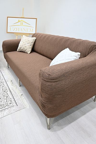 uzhanem Ευέλικτο Ζακάρ Βαμβακερό 3+3+1+1 Σετ Κάλυμμα Καναπέ Stretch - Πλένεται