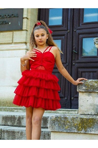 Zekids Βραδινό φόρεμα για κορίτσια με ασημί κοντό σχέδιο με στρώσεις με λεπτο...