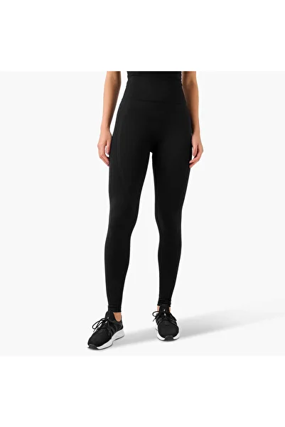 Adot Panelled Seamless Leggings with Elasticated Waistband