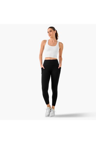 Adot Panelled Leggings with Pockets and Elasticated Waistband
