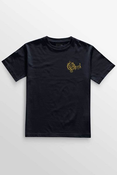 Kretas Μπλουζάκι Unisex Navy Blue με κανονική εφαρμογή Opeth Metal Music Minimal μπλουζάκι με στάμπα μπροστά