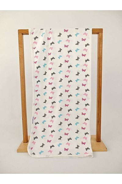Bebella Patterned 100% Cotton Single Layer Baby Blanket 90X85Cm Girl/Boy Swaddle Seasonal Multi-Purpose Cover
