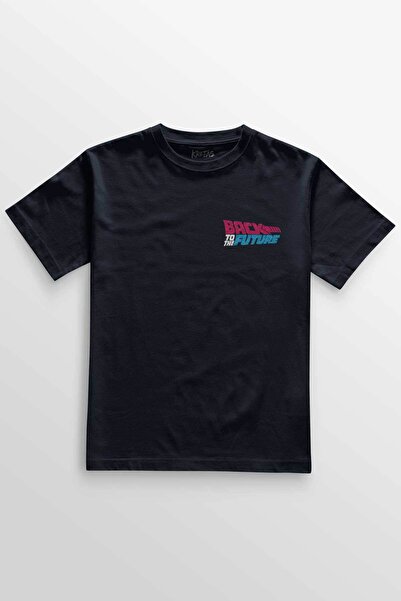 Kretas Unisex tamnoplava T-shirt Majica "Povratak u budućnost" sa letećim ske...
