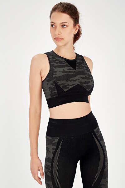 MARATON Slimfit Women's Crew Neck Black Bra