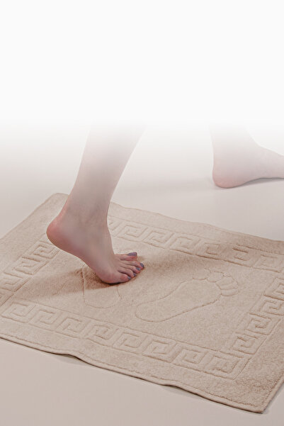 Isessia 3 Adet %100 Pamuk En Iyi Emici Ayak Havlusu : Konforlu Banyo Paspası 50x70cm Terra Kahve Bej