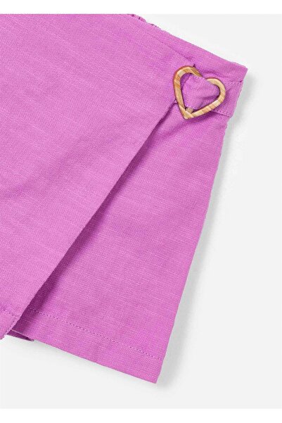 MAYORAL Girl's Heart Buckle Shorts Skirt Fuchsia 3906