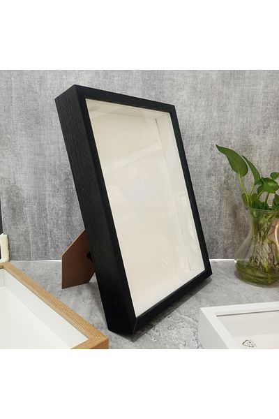 Choice 10X15cm 6inch Black frame Shadow Box Depth 3cm Wooden Photo Frame For Displaying Three-Dimensional