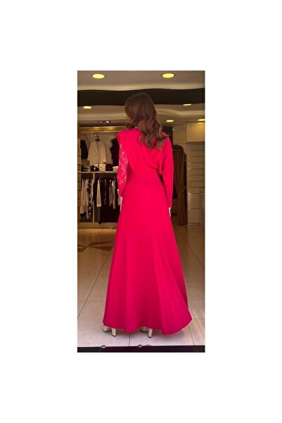 KAMEYA Long Lace Sleeve Detailed Dress