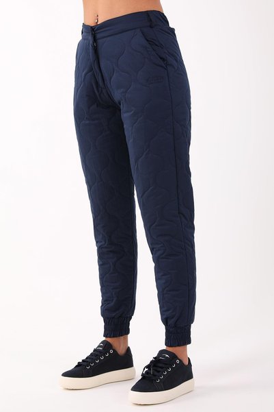 MARATON Comfort Women's Turned-Cuff Open Navy Blue Trousers