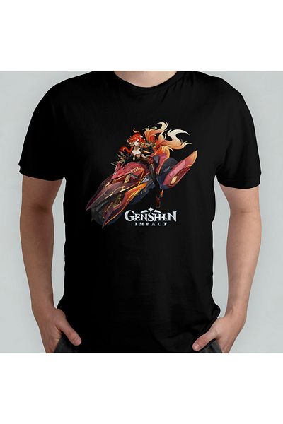 Pixxa Μπλουζάκι Genshin Impact Mavuika Unisex 100% βαμβακερό με λαιμόκοψη