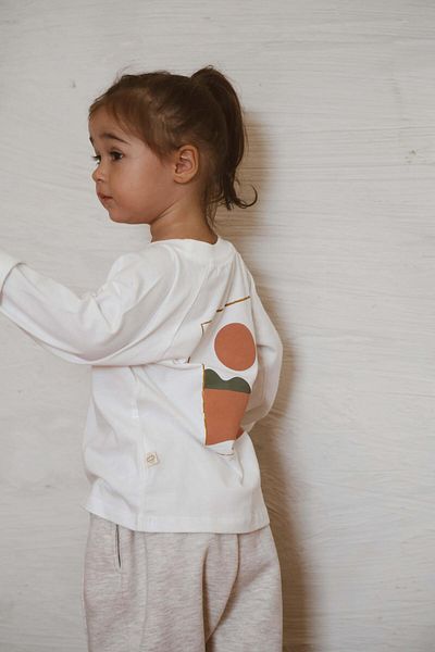 OhlalaKoala Tricou Ecru cu maneca lunga - Imprimat pe spate