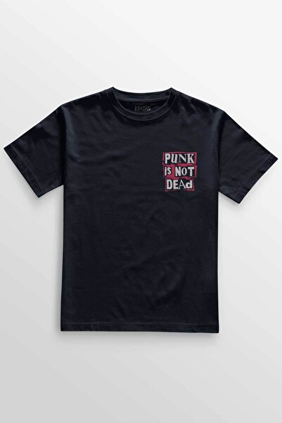 Kretas Unisex tamnoplava T-shirt punk majica "Is Not Dead" rok grunge muzika ...