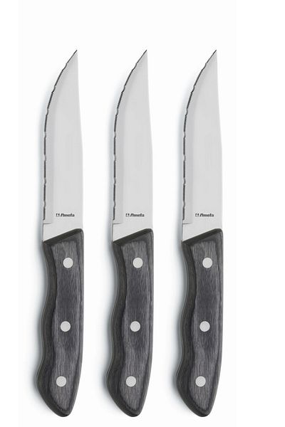 Amefa Set of 3 steak knives, Richardson Sheffield, Hercules, stainless steel