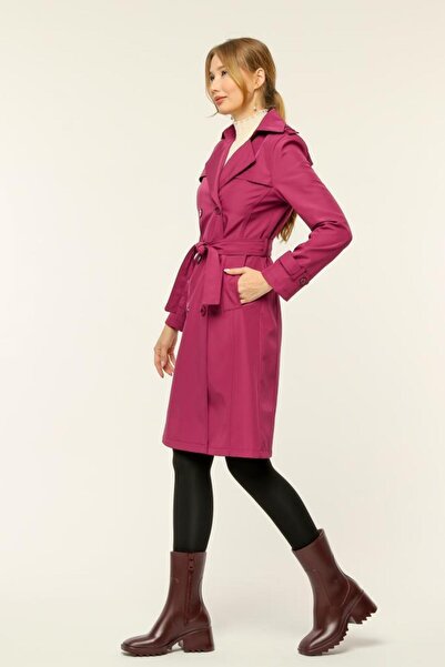 Jamila Orta Boy Kadın Astarlı Trençkot