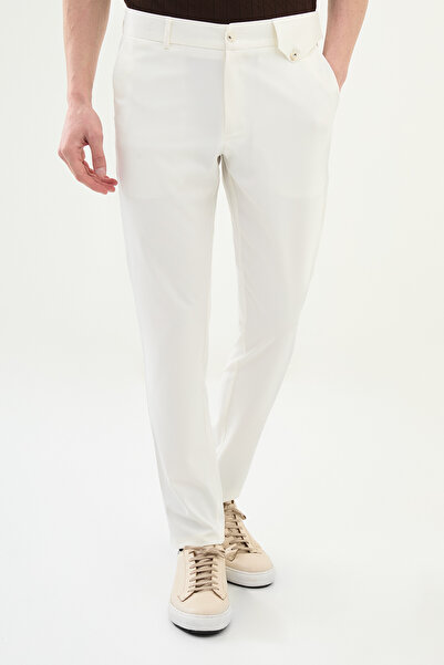 Mcr Прямі брюки Super Slim Fit з кишенями для чоловіків, екрю - 38303.25Y