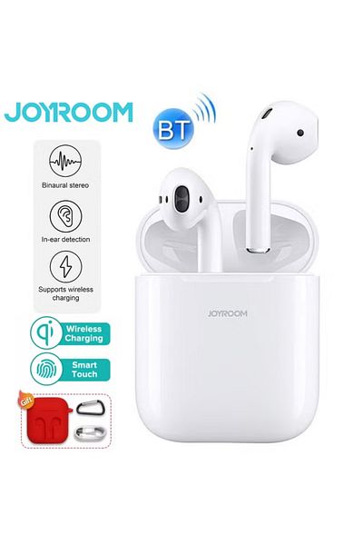 Joyroom Jr-t03s Tws Semi In-ear Earphones Wireless Earbuds, Anti-fingerprint Silicon Case With-white