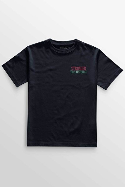 Kretas Mornarsko plava majica Stronger Than Yesterday Dog Gym Štampano Unisex...