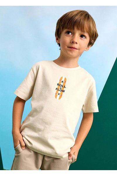 MAYORAL Boy's Printed T-Shirt Beige