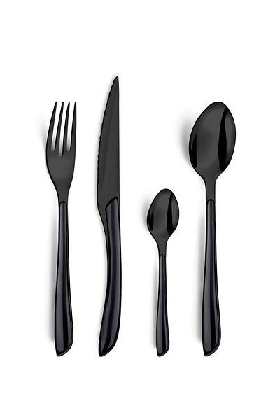 Amefa 16-piece Cutlery Set, , Trend Lumino, Stainless Steel, Black
