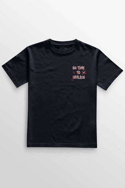 Kretas Μπλουζάκι Unisex Navy Blue Τυπογραφία Σχέδιο Crispy Reality Y2K Grunge Street Grafitti εμπριμέ μπλουζάκι