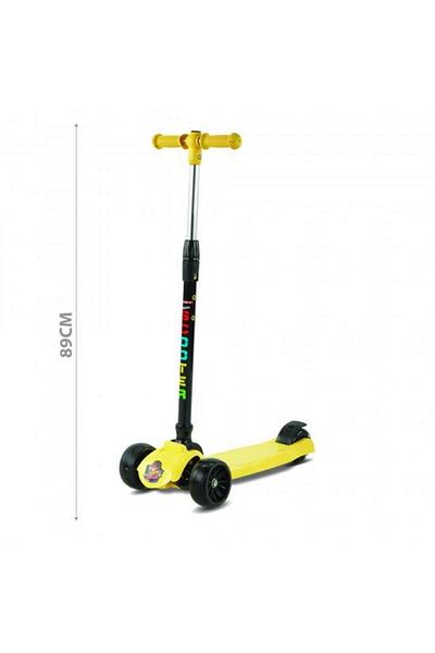 Ümit Ümit Power Jy - H02 Thick Wheel Foldable Lighted Scooter Yellow