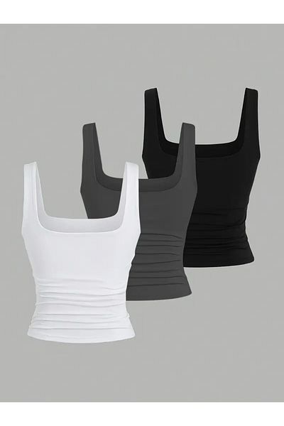 Keywest Women's 3-Pack Lycra Basic Blouse