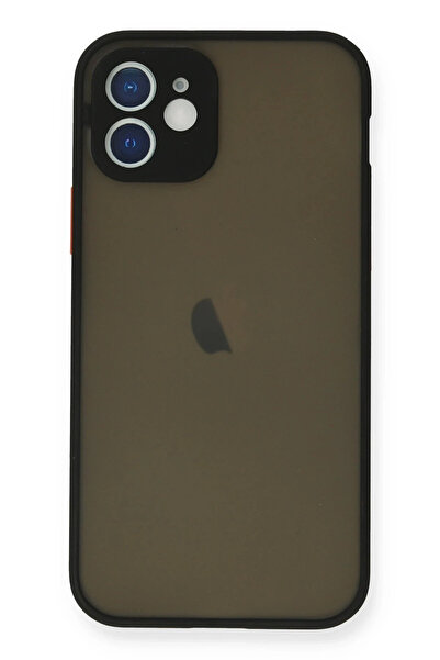 NewFace حافظة هاتف آيفون 12 ميني من السيليكون مونتريال - أسود DRSTR